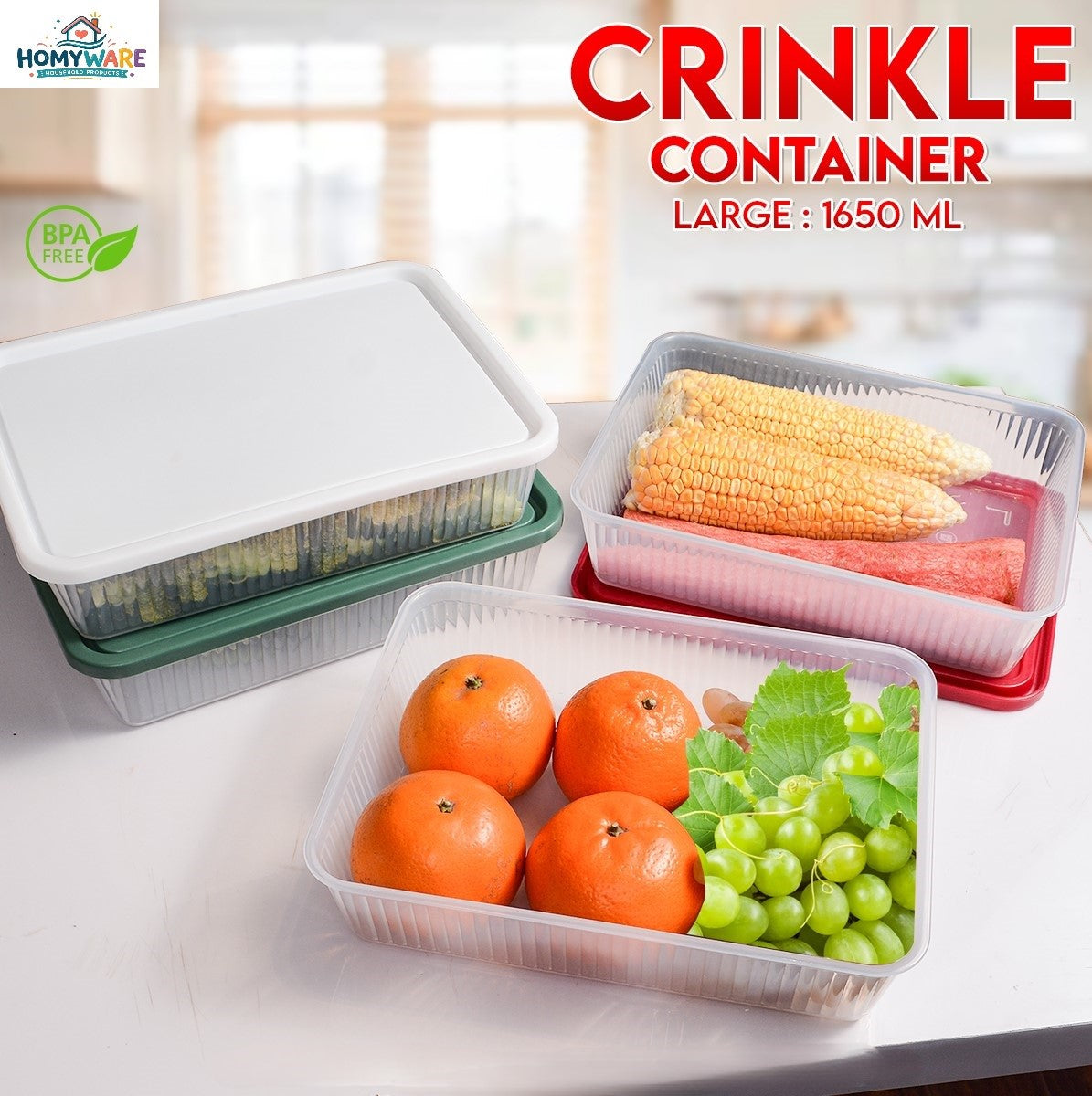CRINKLE CONTAINER LARGE