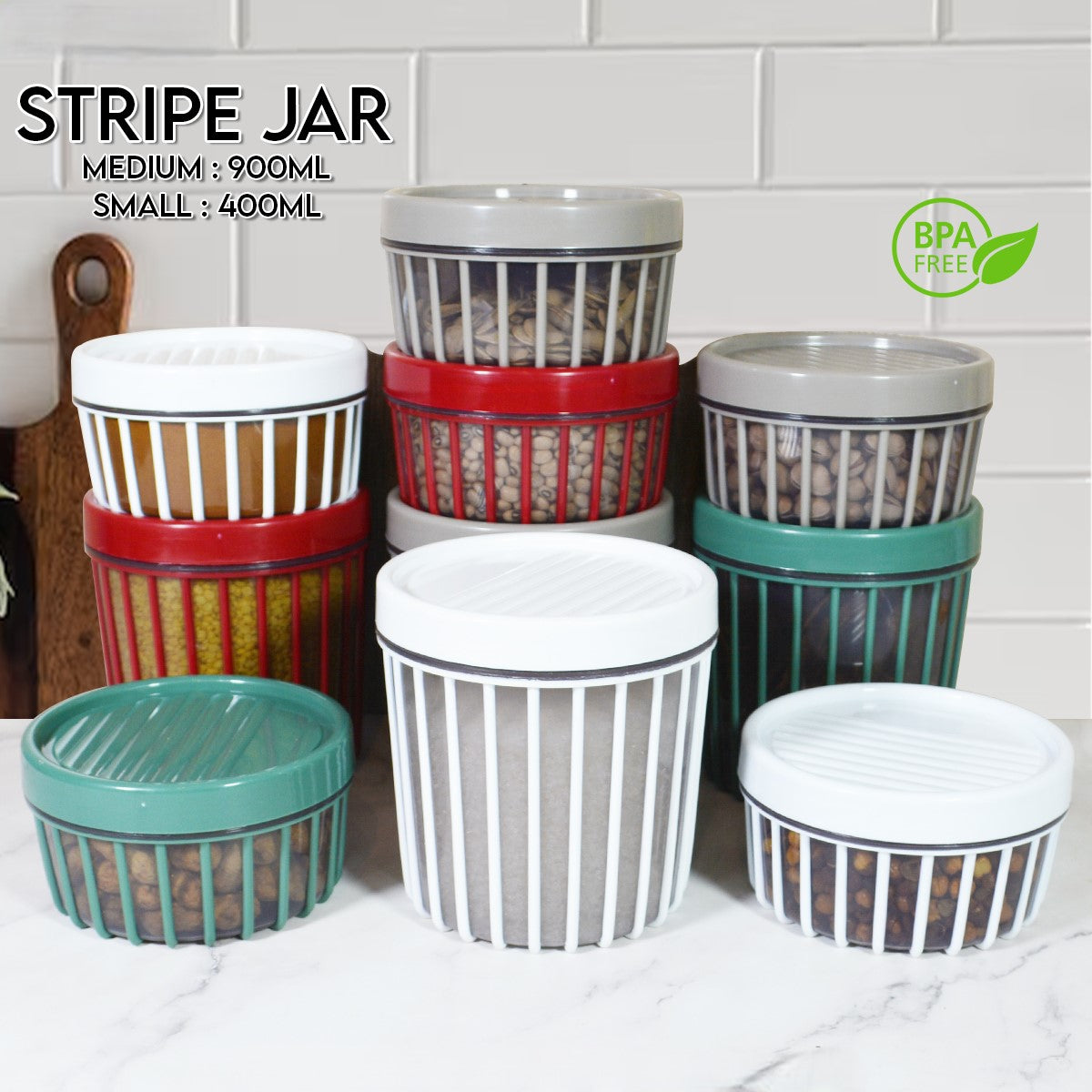 STRIPE JAR (MEDIUM)